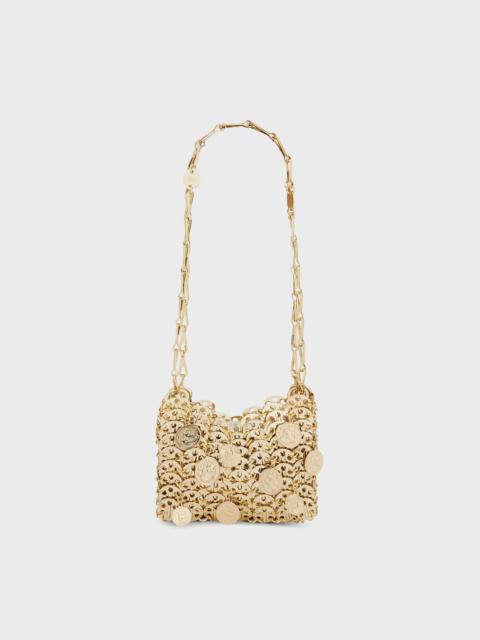 rabanne 1969 GOLD NANO BAG WITH MEDALS