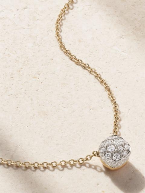 Pomellato Nudo 18-karat gold and white gold diamond necklace Gold