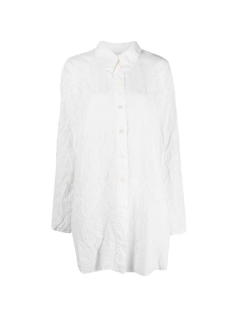 long-line crepe shirt