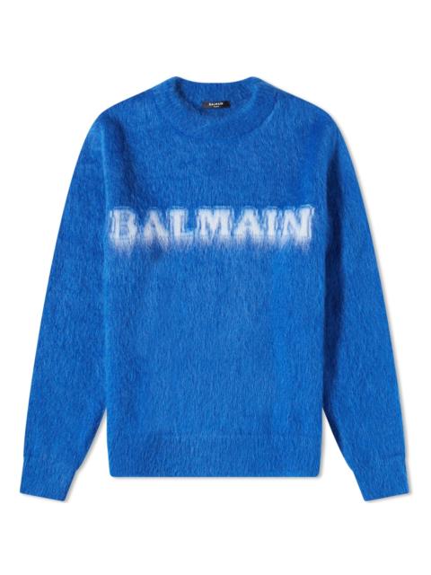 Balmain Balmain Retro Logo Mohair Knit Crew