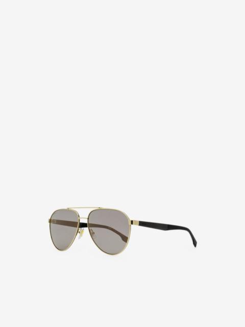 BOSS double-bridge pilot sunglasses