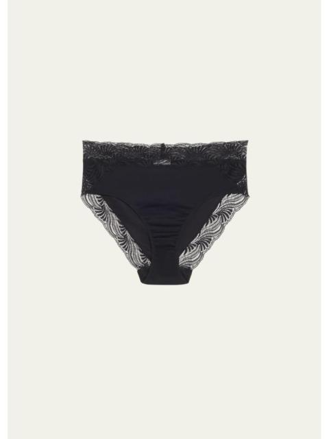 HANRO Cotton Delight Lace-Trim High-Cut Briefs
