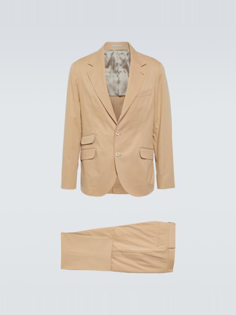 Cotton and cashmere gabardine suit