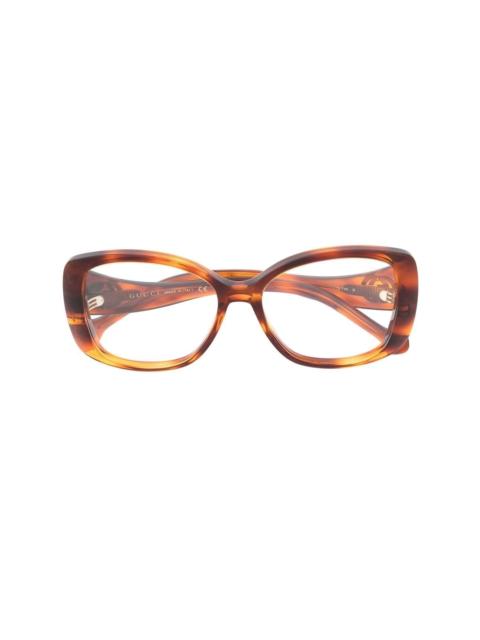 GUCCI oversized square frame optical glasses