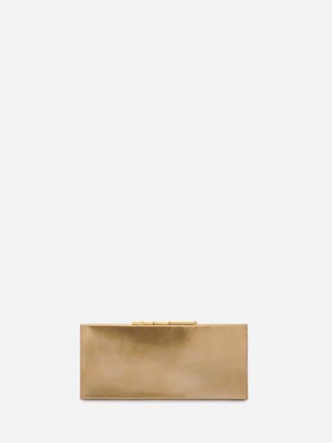Lanvin SEQUENCE BY LANVIN METALLIC LEATHER CLUTCH BAG