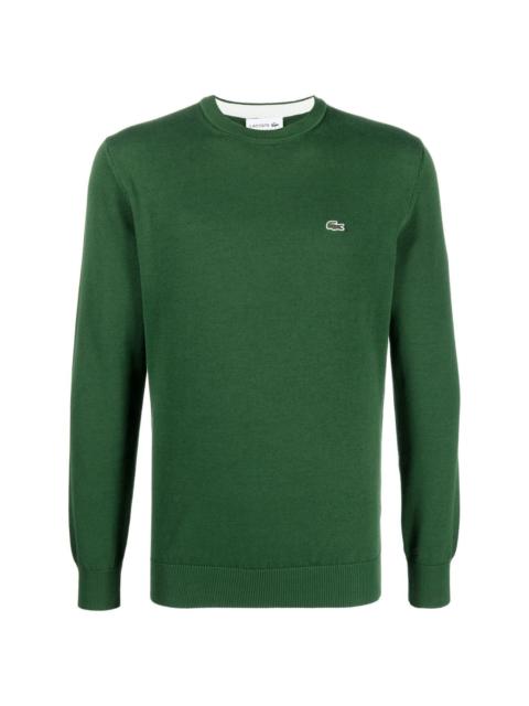 LACOSTE logo-appliqué Knit sweatshirt