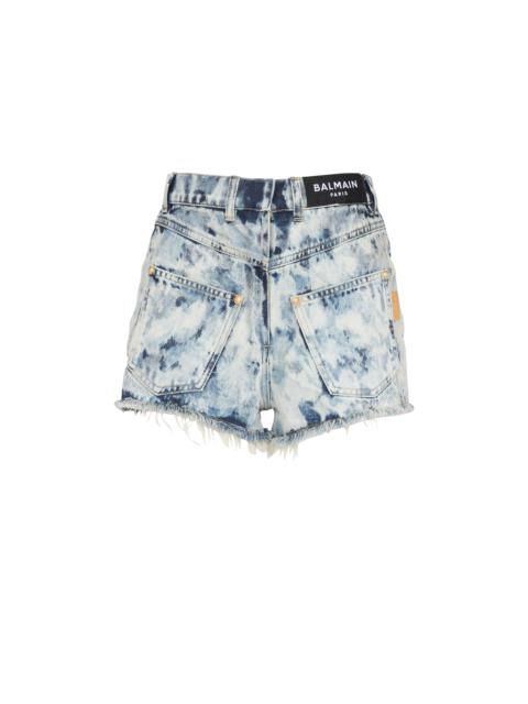 Balmain Faded denim reversed shorts