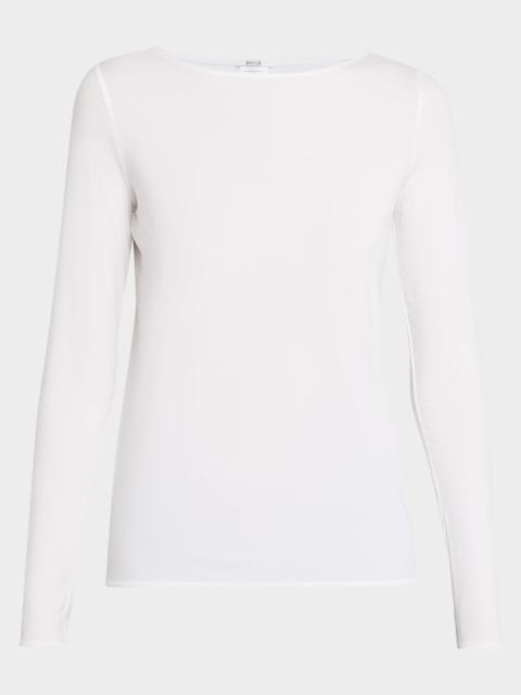 Wolford Pure Bateau-Neck Jersey Top