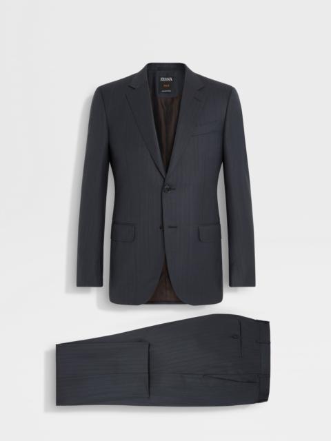 ZEGNA DARK GREY CENTOVENTIMILA WOOL SUIT