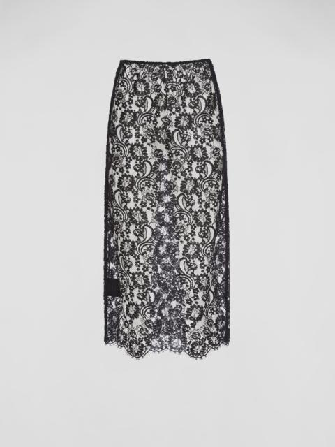 Lace midi-skirt