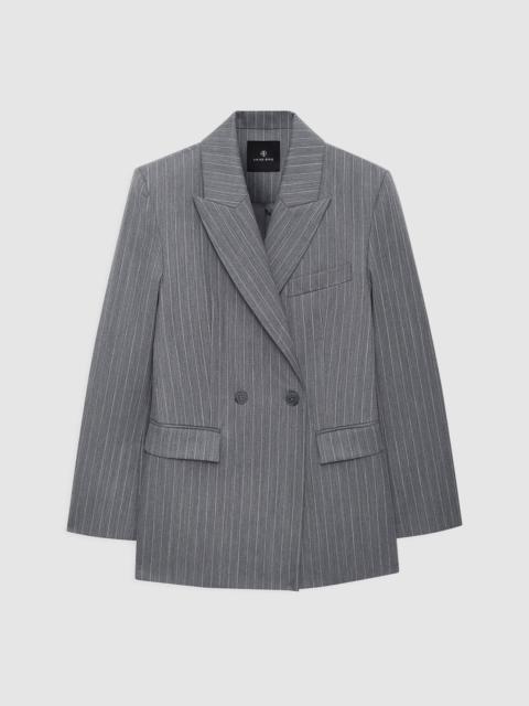 ANINE BING Tiphaine Blazer - Light Grey Pinstripe
