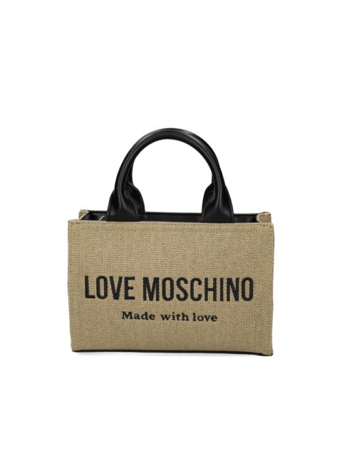Moschino logo-lettering tote bag