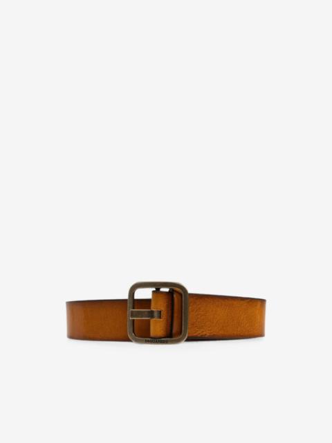 DSQUARED2 logo-engraved buckle leather belt
