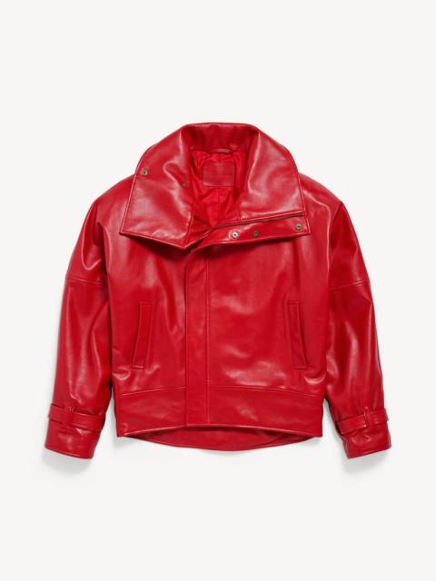 BALENCIAGA Women's Round Bomber in Red