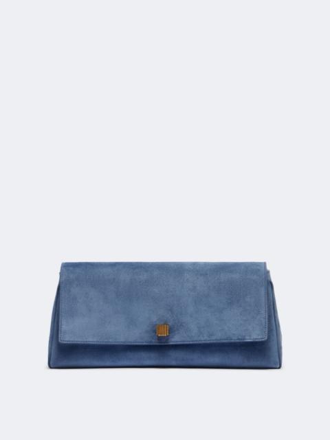 KHAITE Audrey Medium suede clutch