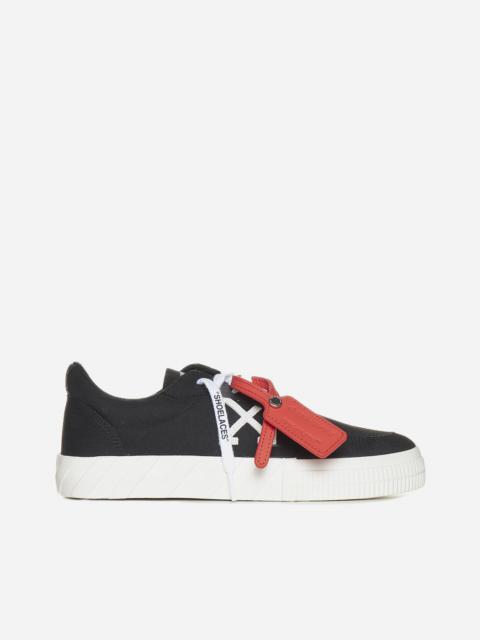 Off-White OUT OF OFFICE OOO Crocodile-Effect Black Low Top