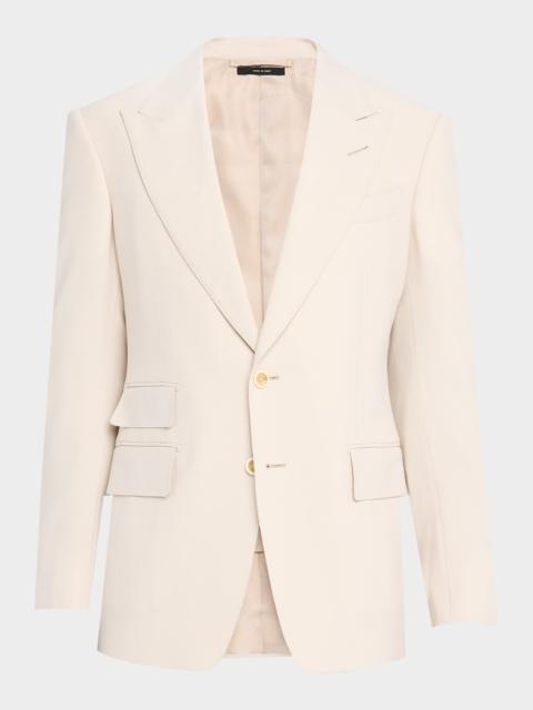 TOM FORD Wool/Cashmere-Blend Single-Breasted Blazer