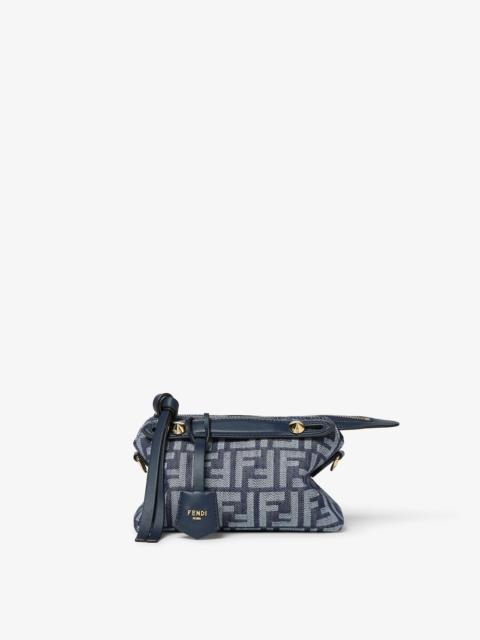 FENDI By The Way Soft Mini Dark blue denim-effect FF jacquard mini-bag