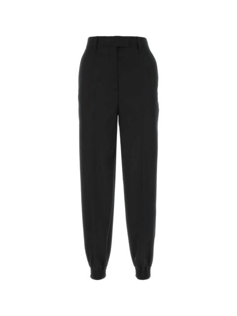 Black Wool Joggers