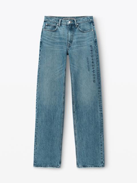 Alexander Wang EZ Mid Rise Jean With Embossed Logo