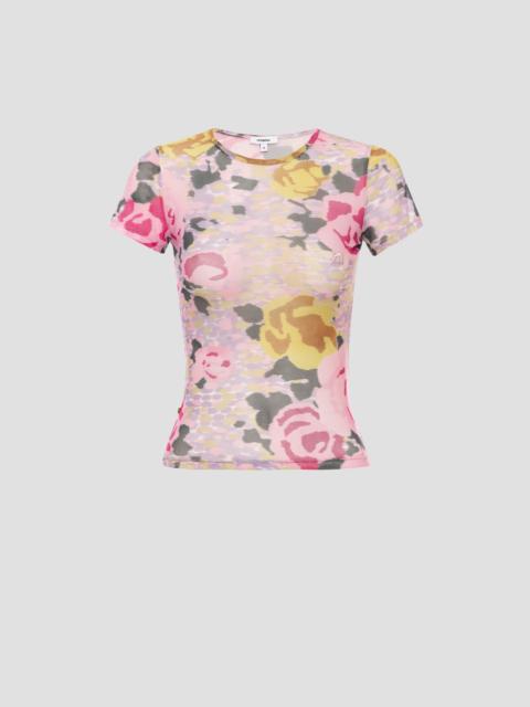miaou MESH MINI TEE - NEON FLORAL