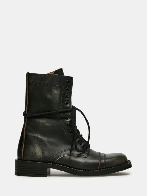 STEVE MADDEN YUKON BLACK DISTRESSED