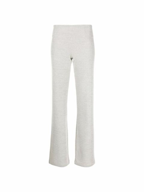 Draft ribbed flared trousers