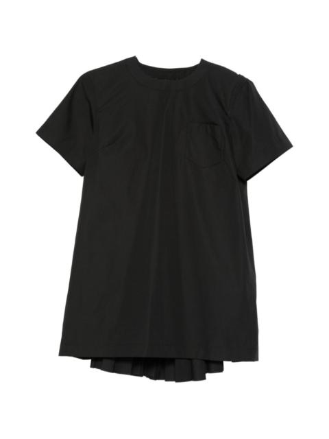 sacai pleated-detail mini dress