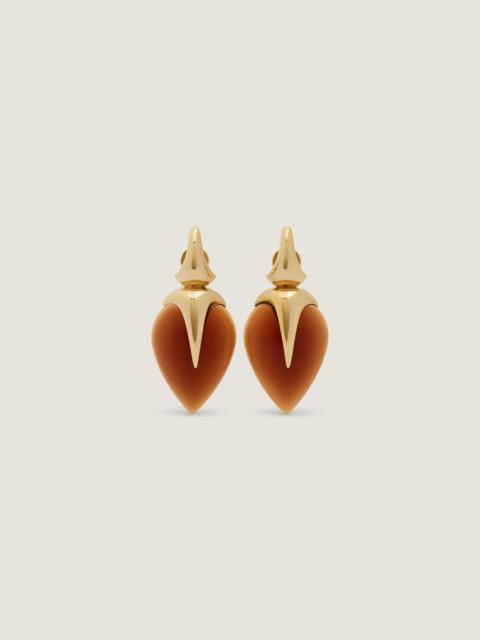 Givenchy HEARTWOOD EARRINGS IN METAL AND RESIN