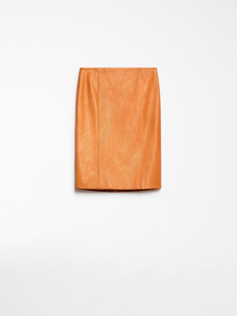 Sportmax FENNEC Leather skirt