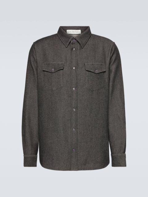 God’s True Cashmere Cashmere and cotton twill shirt