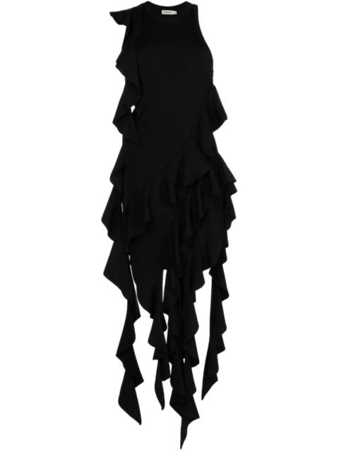SIMKHAI Wilda draped ruffled dress