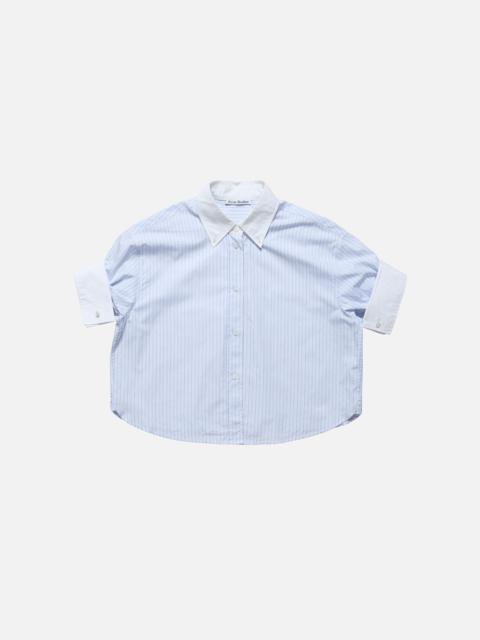 Acne Studios Pinstripe button-up shirt - White/blue