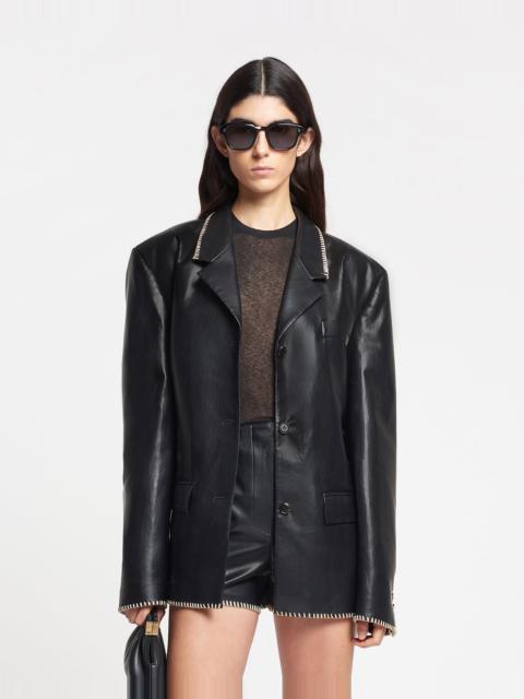 Nanushka Belted Okobor™ Alt-Leather Blazer