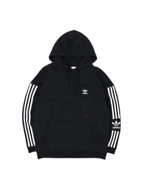 adidas originals Lock Up Fleece Lined Casual Sports Pullover Black ED6124