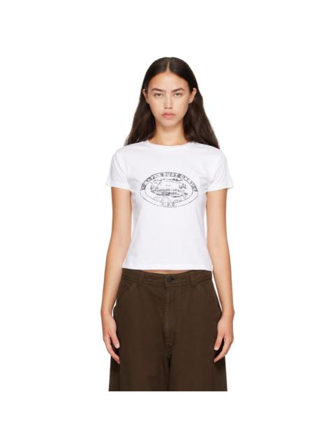 A.P.C. White Vintage-Effect Camping Logo T-shirt