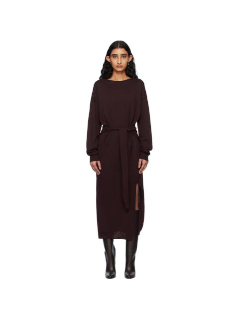 Lemaire Burgundy Trompe L'Oeil Maxi Dress