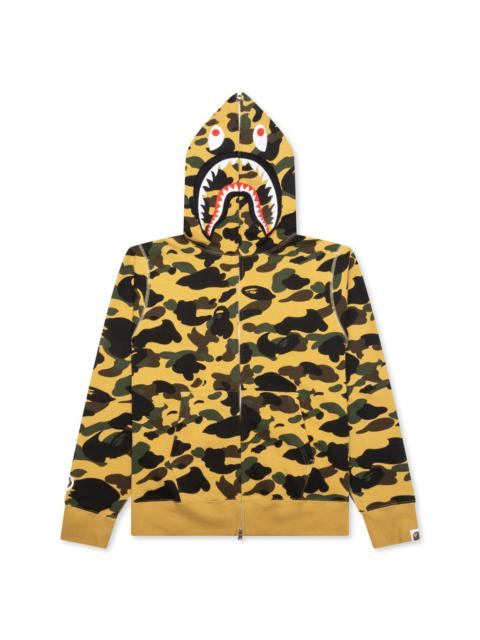 1ST CAMO 2ND SHARK FULL ZIP HOODIE - YELLOW