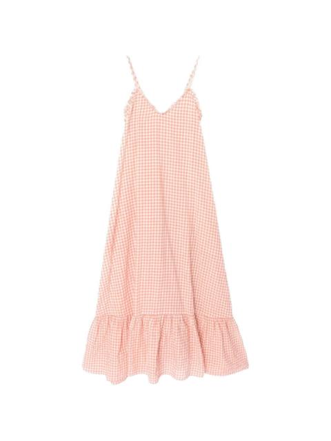 XÍRENA Taytum gingham ruffled midi dress