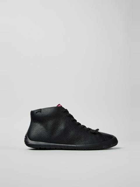 CAMPER Peu Path+ Black Leather Ankle Boots for Men.