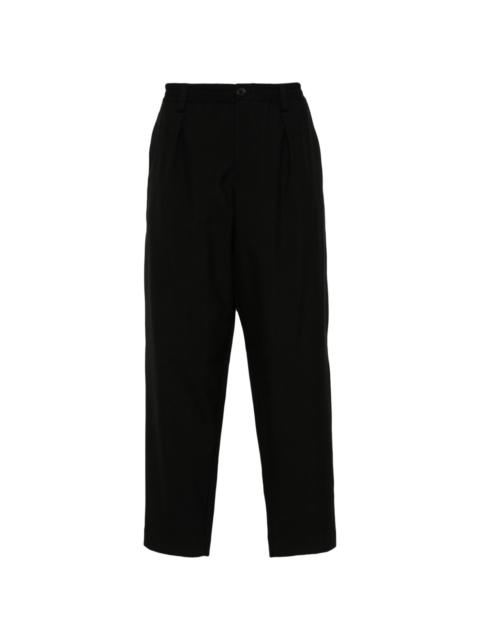 cropped wool tapered trousers