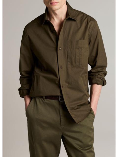 Vince Cotton Split-Yoke Overshirt