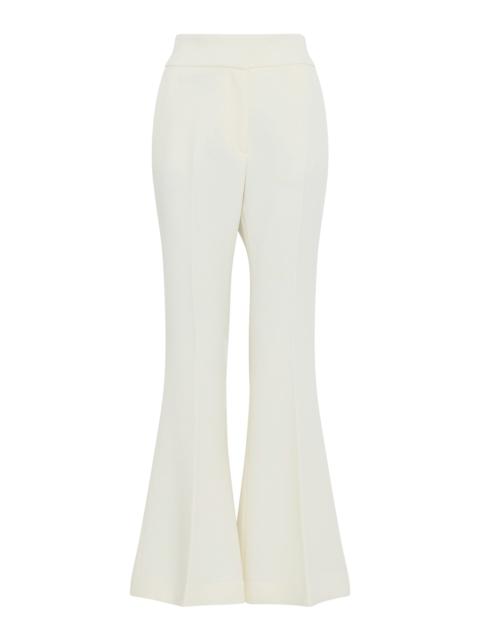 GABRIELA HEARST Marsh Flare Cropped Pant in Ivory Wool Crepe