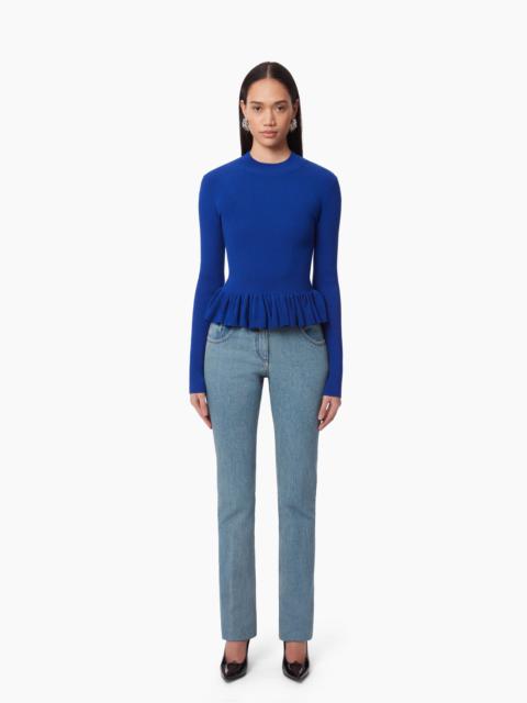 NINA RICCI SWEATER WITH RUFFLE PEPLUM