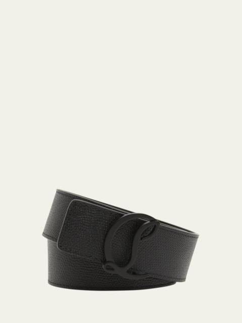 Christian Louboutin Men's Mooncrest-Buckle Reversible Leather Belt