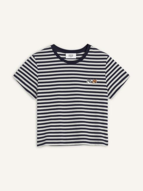 Maison Kitsuné DOUBLE FOX HEAD STRIPES BABY TEE-SHIRT