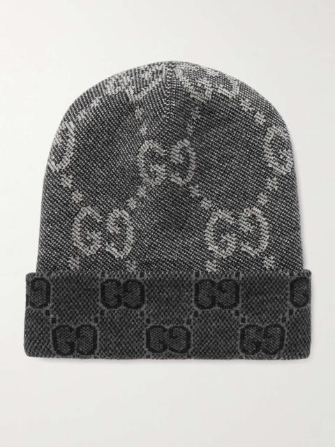 GUCCI Logo-Jacquard Wool Beanie