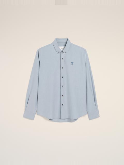 AMI Paris BLUE COTTON BUTTON-DOWN AMI DE CŒUR SHIRT