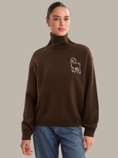 525 america Callie: 100% Cashmere Poodle Turtleneck