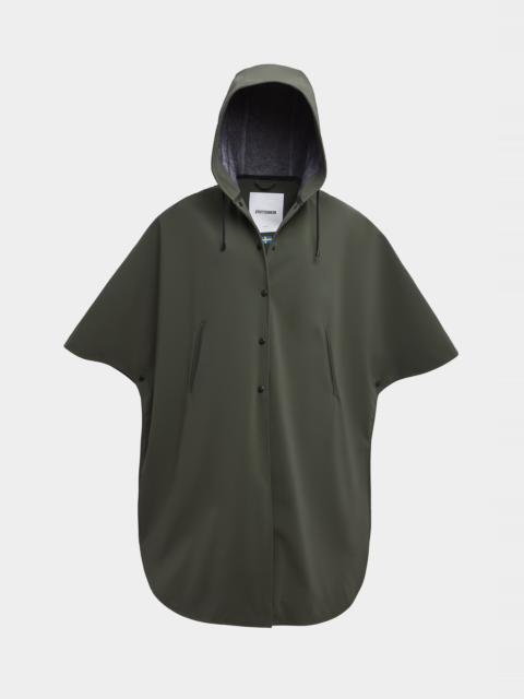 Stutterheim Concert Print Matte Poncho Dark Green